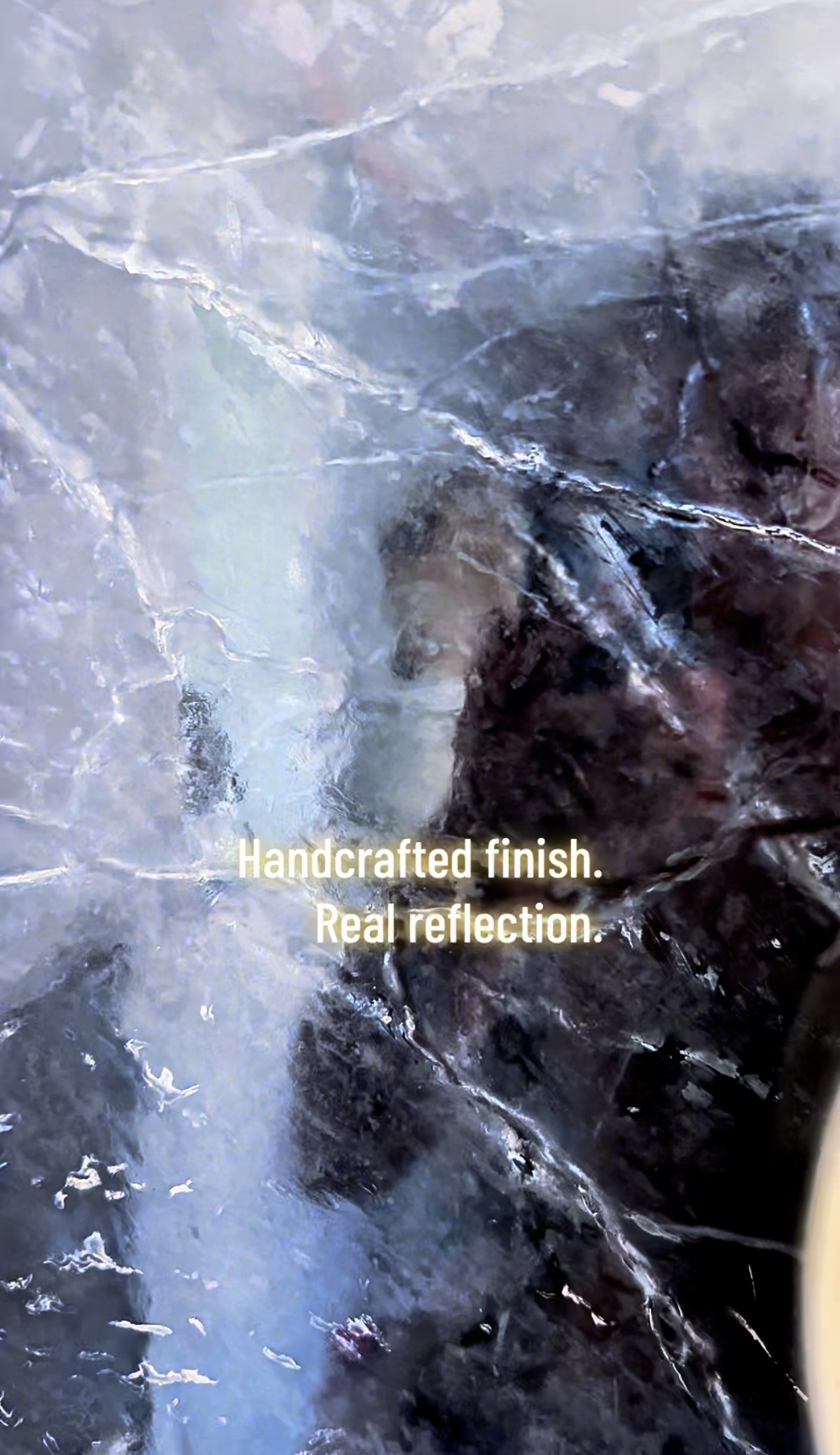 Blue vein marble wall