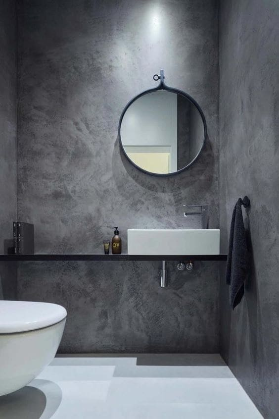 Venetian plaster wall in Vancouver home