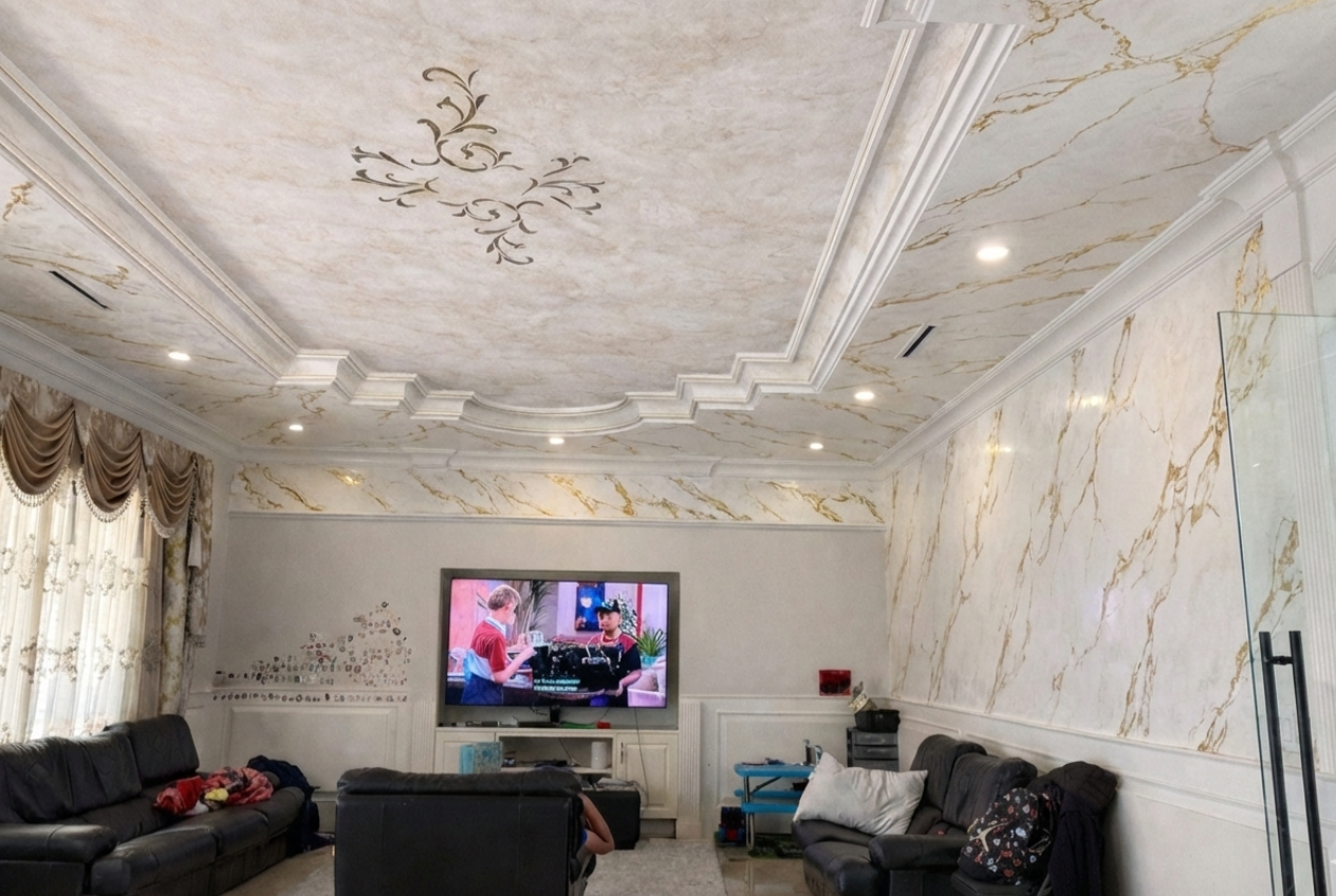 Condo feature wall in Vancouver apartment