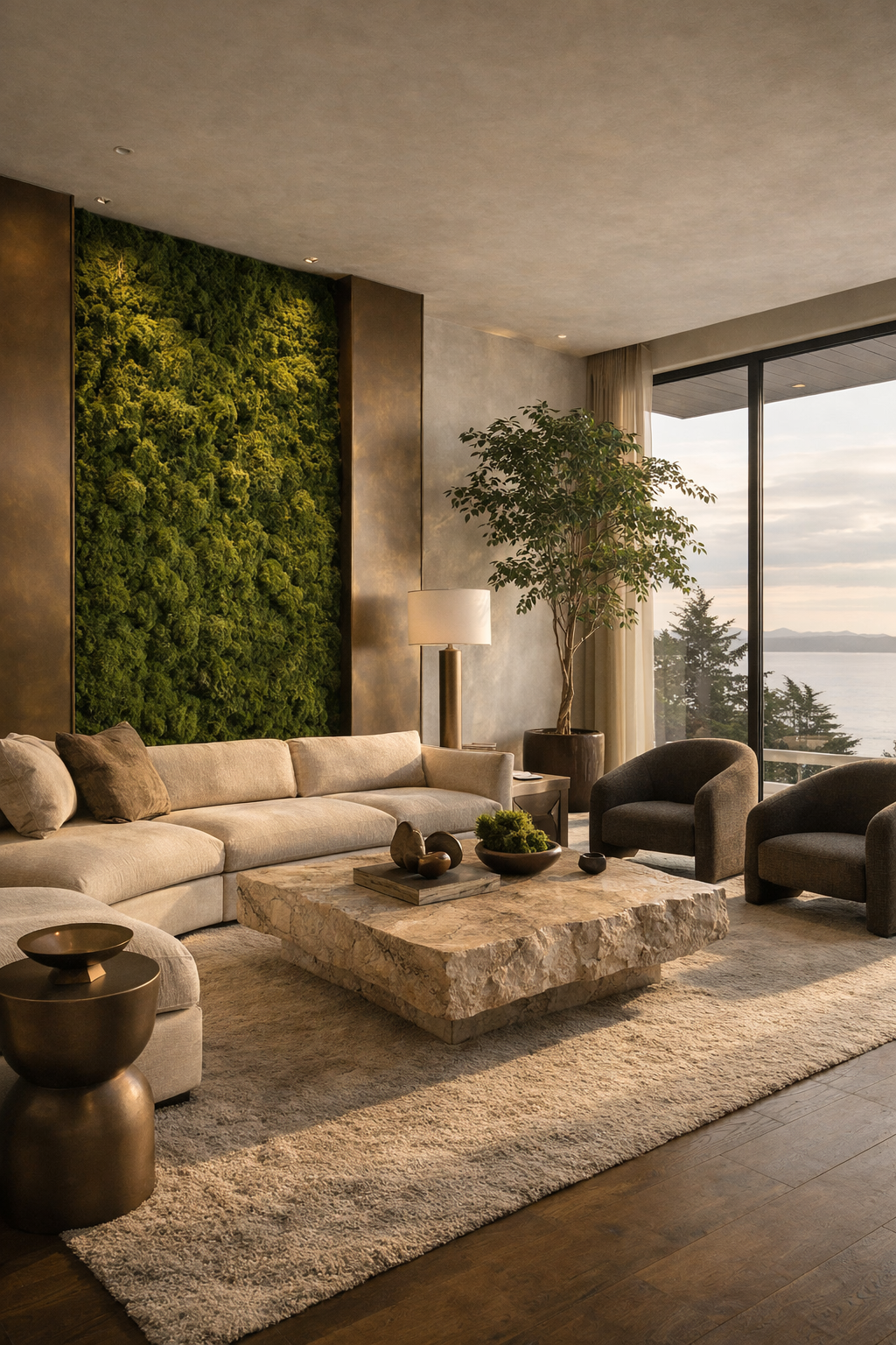 Custom feature wall in Vancouver living room